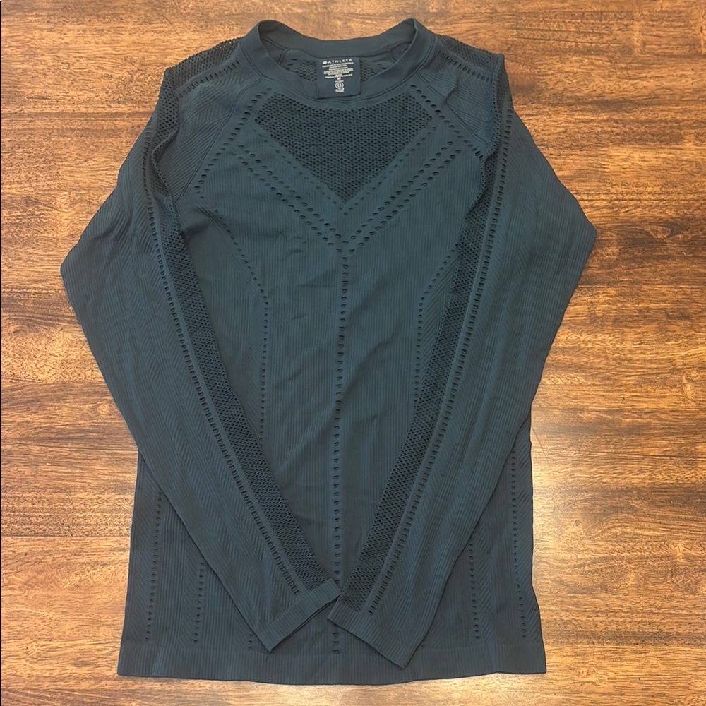 Lululemon Athletica Blue Fitted Sweatshirt Hoodie